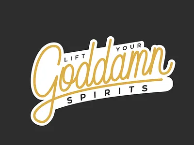 Lift em' up branding flat goddamn handlettering icon lettering sticker type typography vector