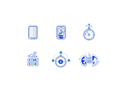 SSD Icons avatars blue cloud data design flat icons illustration startup technology