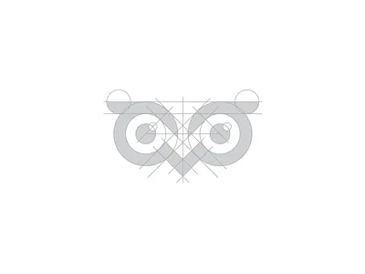 Owl Grid animal bird brand eye icon intelligent logo owl smart symbol vector vision