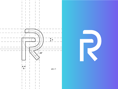 P+R Logo (Monogram) construction logo logo design logotype monogram negative p r space