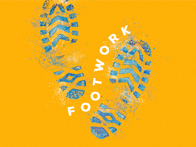 Footwork design splash typography