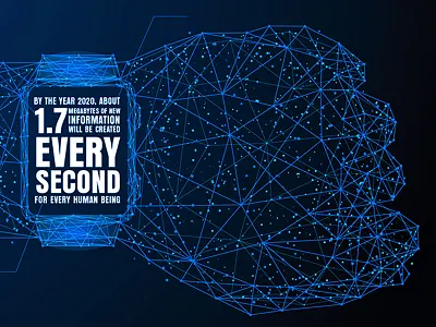 Did you Know? data dots hand lines low poly science technology time