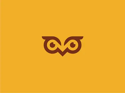 Owl vision logo animal bird brand eye icon intelligent logo owl smart symbol vector vision