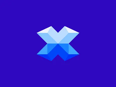 X Logo blue bold bold logo bright geometric logo iconic leologos logo design sharp logo x x design x logo