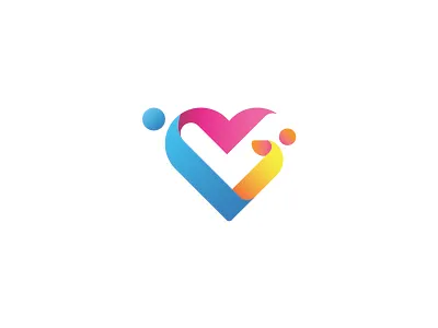 Genius Foundation care caring colorful genius logo logomark love people soft