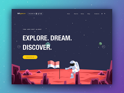 Space II anup anupdeb creative design gradient header icecream oogle space typography ui ux