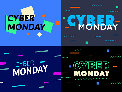 CYBER MONDAY card cyber monday stripes