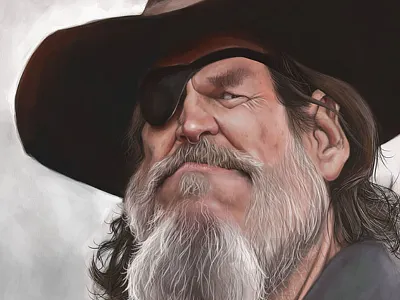 Jeff Bridges Caricature caricature digital painting drawing jeff bridges