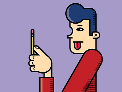 Drawing in public be like blue draw drawing illustration illustrator light purple red shadow