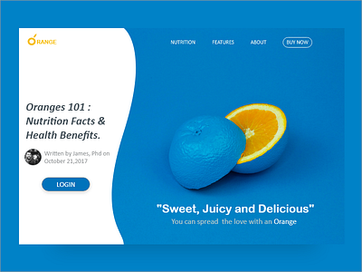 BLUE ORANGE blue clean nutrition orange ui web