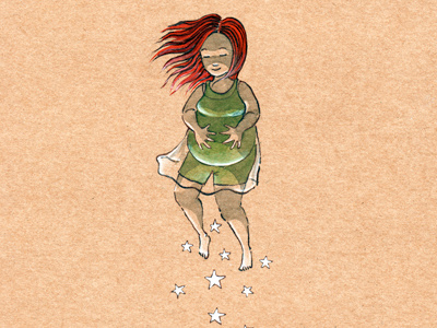 pregnant one aquarell art editorial illustration picturebook watercolor pregnant woman illustrationart