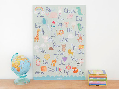 ALPHABET alphabet animals children design illustration kids