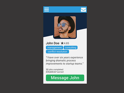 DailyUI 006: User Profile daily ui 006 dailyui profile