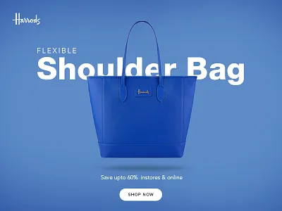 Shoulder Bag Advert ad sense bag brand clean harrods interface minimal purse ui ux web ad women bag