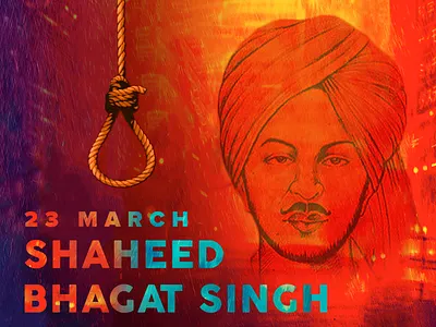 Shaheed Bhagat Singh (23 March 1931) 23 bhagat fighter freedom legend march shaheed singh