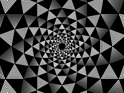 2018 March 22 - Daily Vectors art black and white blend blend tool daily shapes threes triangles vector