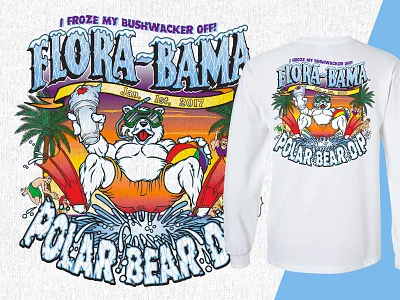Flora-Bama Polar Bear Dip alabama apparel flora bama florida ice polar bear snow t shirt t shirt design