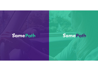 Logo Design green logo purple
