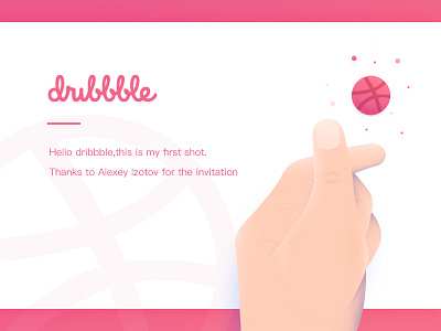 Hello Dribbble dribbble，ball