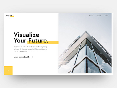 Archviz Landing Page archviz design fullpage fullscreen landing page web