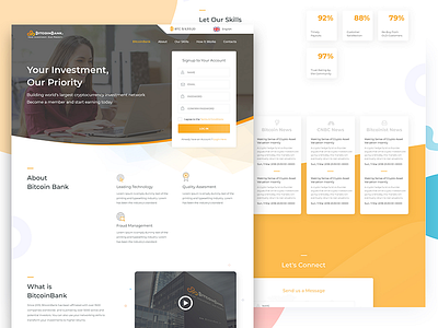 Bitcoin Landing Page bitcoin bitcoin ui design business coin ui design bitcoin