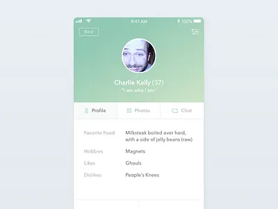 Daily UI - 006 - User Profile daily ui user profil