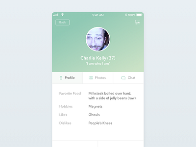 Daily UI - 006 - User Profile daily ui user profil