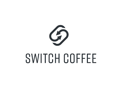 Switch Coffee Logo Concept coffee coffee bean logo mark s switch