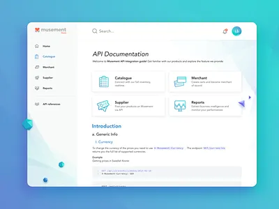 API documentation gradient illustration interface photoshop ui ux web