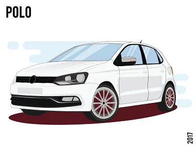 Polo 2017 auto car illustration polo vector volkswagen