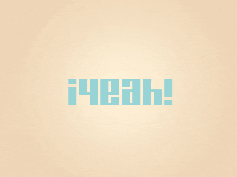 YEAH! ambigram gif animation