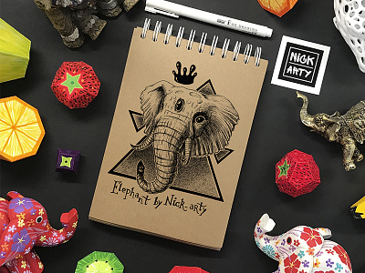 Inktober 2018 Elephant art draw elephant graphics inkart inktober nick arty nick arty photo