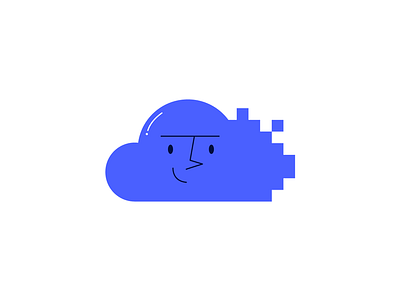 Mr. Cloudy character colors flat illustration minimal pixel pixels sweet