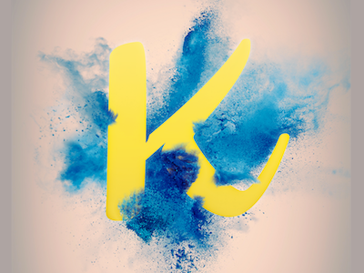 Alphabet Series - K alphabet blue character explosion k kite letter man powder woman yellow