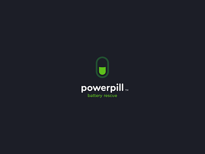 Powerpill biodegradable charger disposable logo logotype power