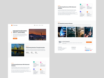 Landing Page for Innovative Industrial Solutions corporate solutions industrial automation industrial design innovation landing page technology uiux design web design