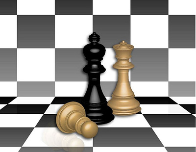 3D illustration of the chessboard chess board illustration 3d