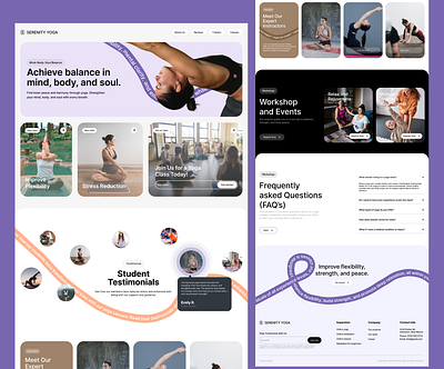 Serenity Yoga - Website UI Design design figma ui uiux ux website