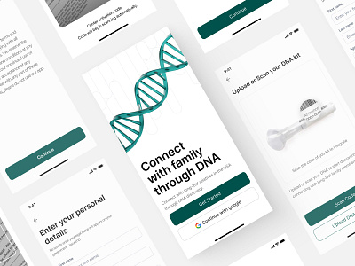 DNA match app UI appdesign appui dna mobileapp