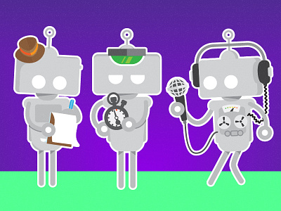 Boardroom Bots ai corporate cute illustration illustrator office robots