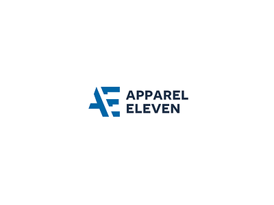 Apperal Eleven logo ae logo minimalistic clever hidden letter monogram