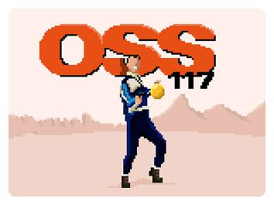 OSS 117 : Rio ne répond plus | Pixel Art 117 art illustration oss pixel spy