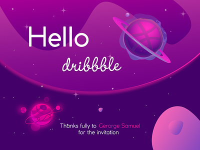 Hello dribbble first message shot welcome