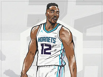 DWIGHT HOWARD basketball charlotte dwight hornets howard illustration jordan nba nike