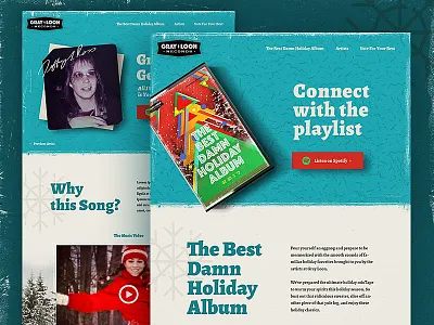 Holiday Album 1980 1990 cassette christmas holiday mix tape music playlist retro sleeve spotify tape