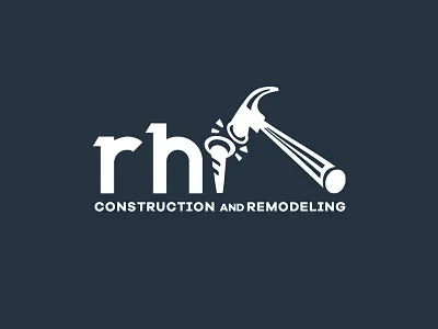 Branding for construction company branding hammer logo nail