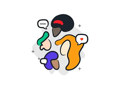 Connections connections empty state friend guests illustration splash talk