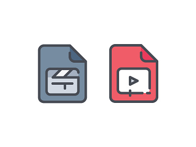 Video Production color line icon illustration outline symbol ui vector website