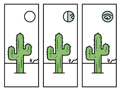 VR cactus eye illustration virtual reality vr