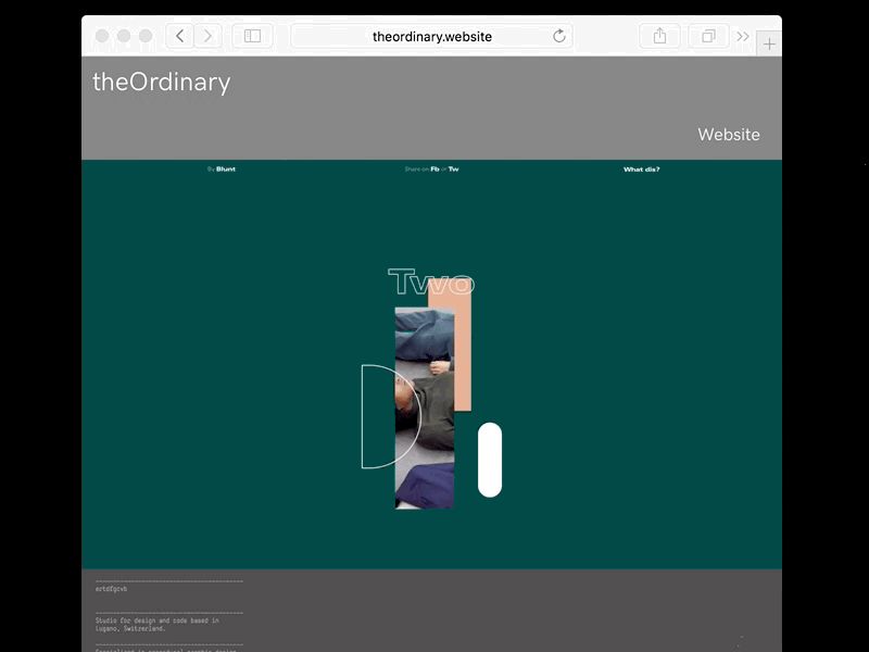 The Ordinary Website design gallery lagom web